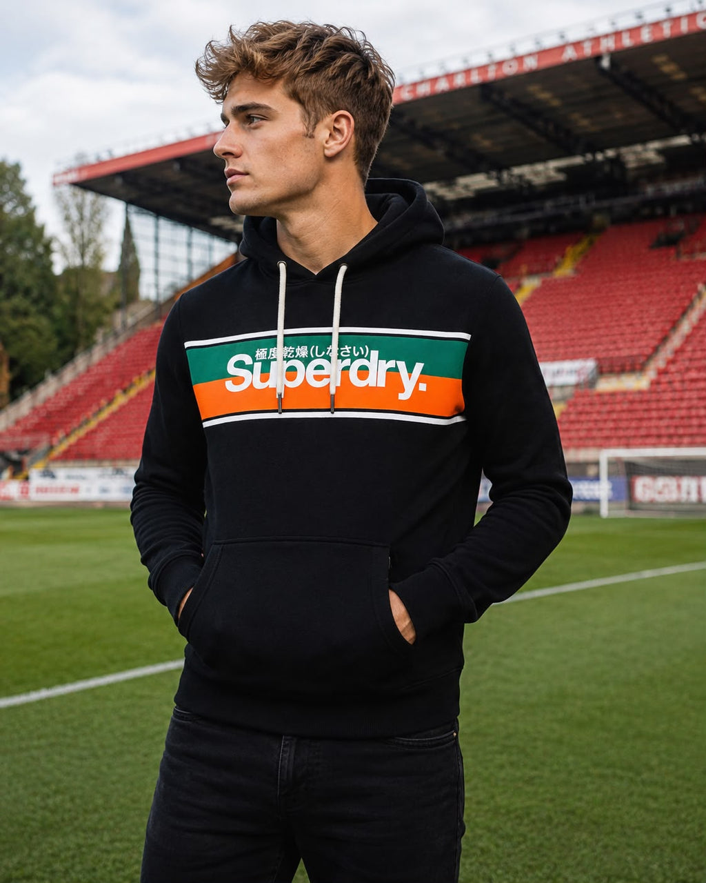 Superdry Black Hoodie – Men’s Size M