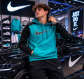 Nike Men’s Pullover Hoodie - Brand New with Tags, Size L, Teal & Black