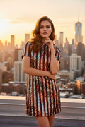 Stunning Superdry Sequin party Stripe Mini Dress