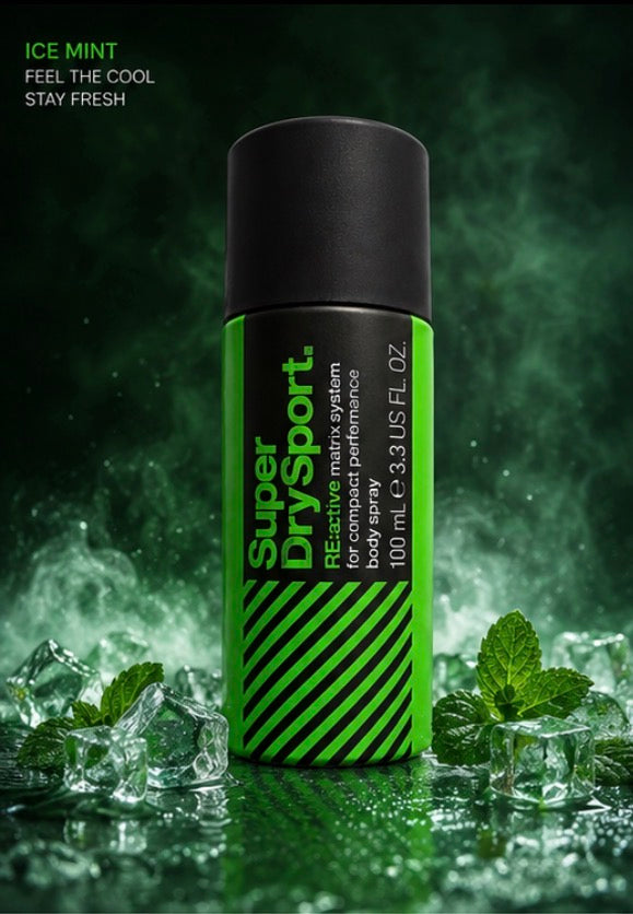 Super Dry Sport Signature Body Spray Quad Gift Set – 4 x 100ml Long-Lasting Fragrance Collection