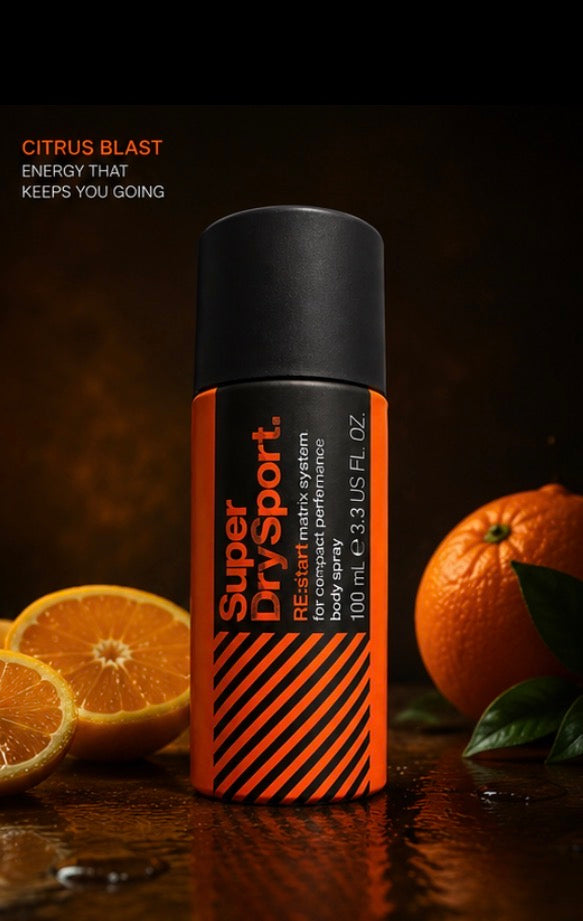 Super Dry Sport Signature Body Spray Quad Gift Set – 4 x 100ml Long-Lasting Fragrance Collection