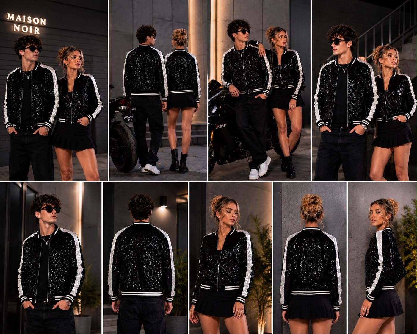 Bomber Jacket  – Unisex Sequin Jackets (XS & M)